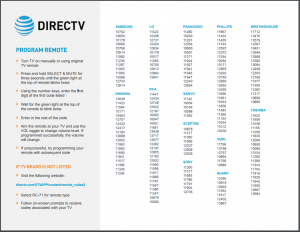 Direct TV Remote Programming 