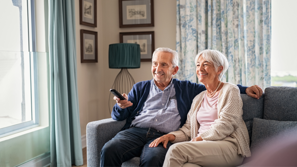 Elderly Patients Enjoying TV