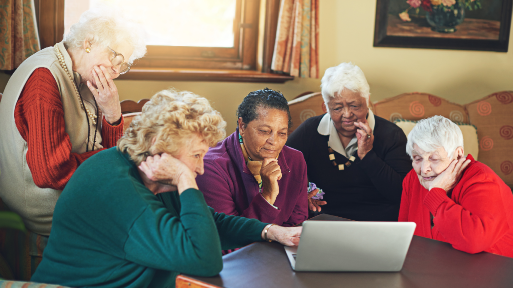 Seniors Enjoying Technology