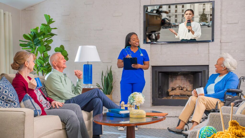 Senior Living Community Enjoying DIRECTV