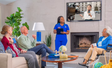 Senior Living Community Enjoying DIRECTV
