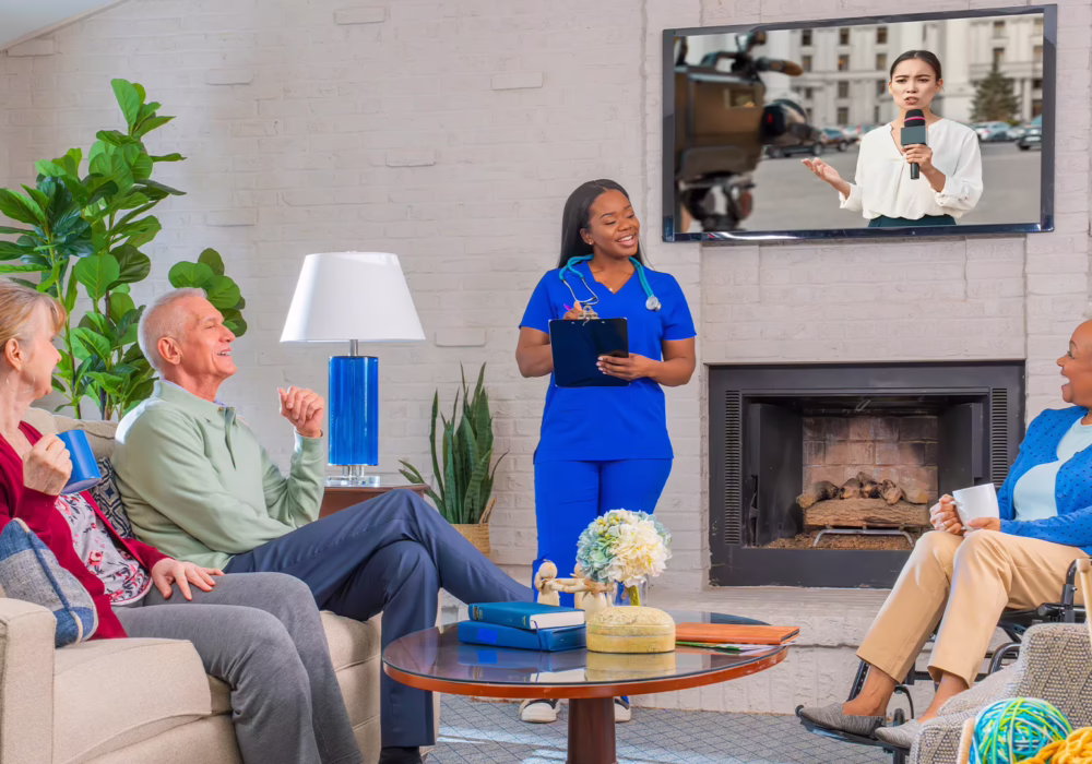 Senior Living Community Enjoying DIRECTV