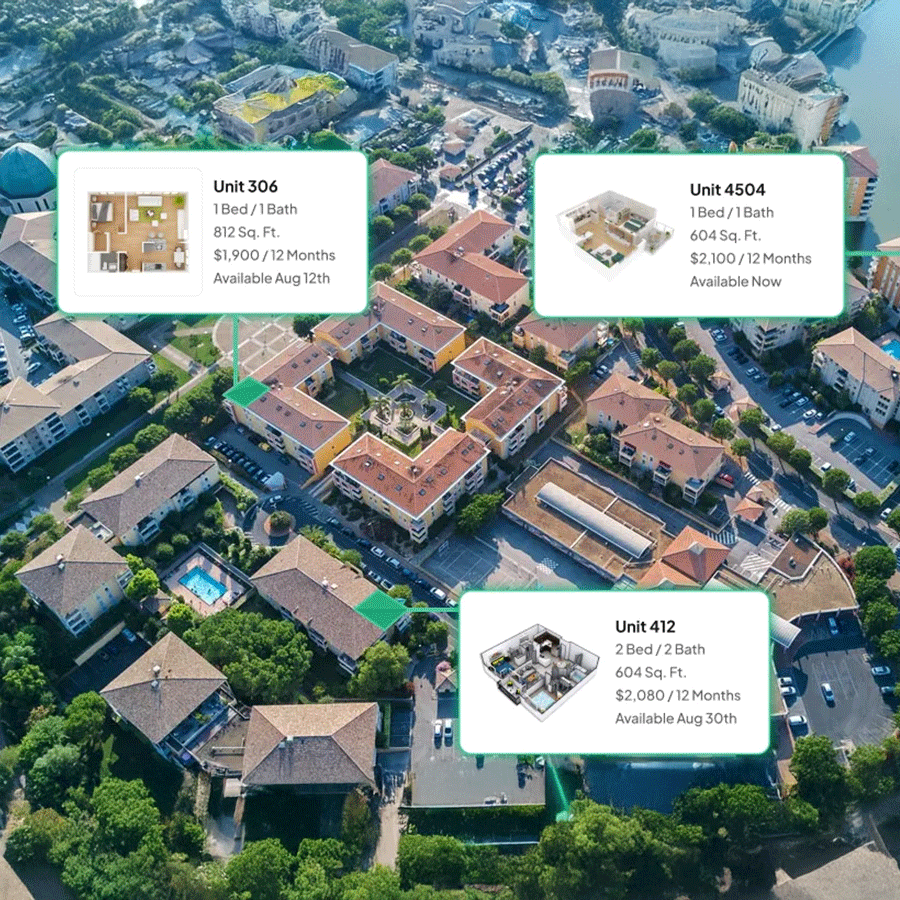 Map of Available Units with Essential Information