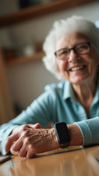 Senior woman smiling