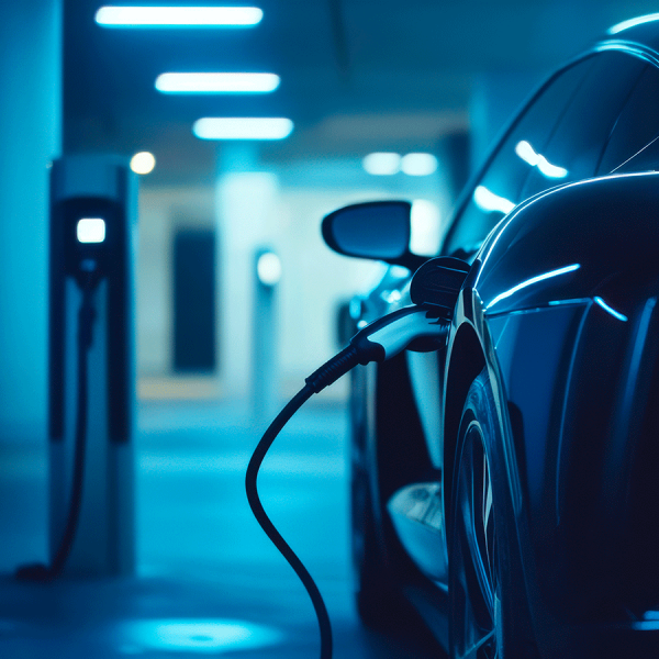 EV Charger in Parking Garage