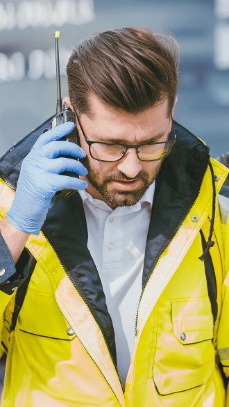 First Responder Communicating with Ease Thanks to Public Safety DAS System