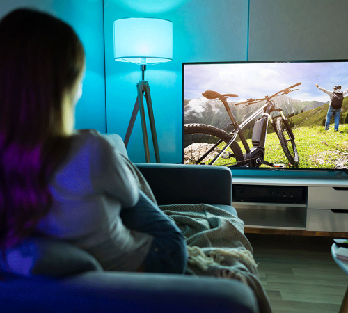 TV Display Showing Enthralling TV Programming