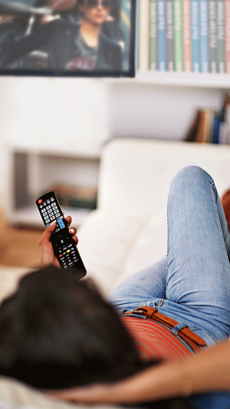 Student Watching TV