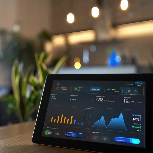 Tablet monitoring energy usage