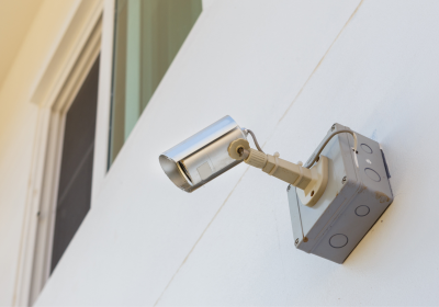 Surveillance CCTV Security Camera on Roof