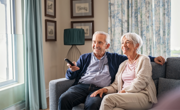Elderly Patients Enjoying TV