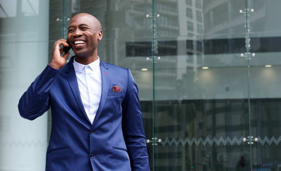 Man Speaking On Cell Phone