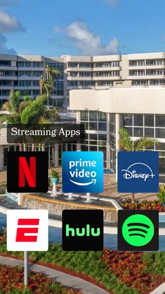 Streaming Apps on IPTV Screen
