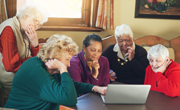 Seniors Enjoying Technology