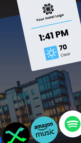 Close up of TotalVue home screen platform
