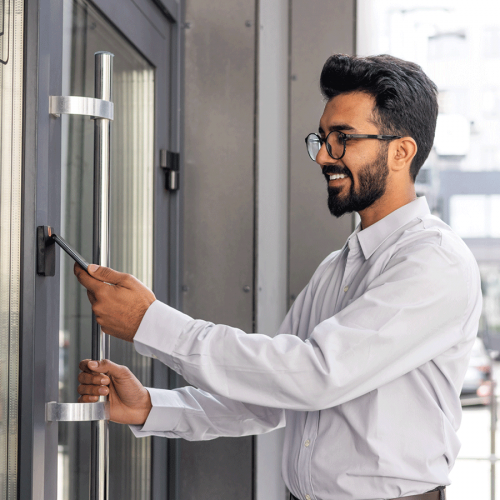 man-at-door-phone-access