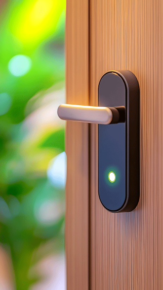 smart-door-lock-wood-door